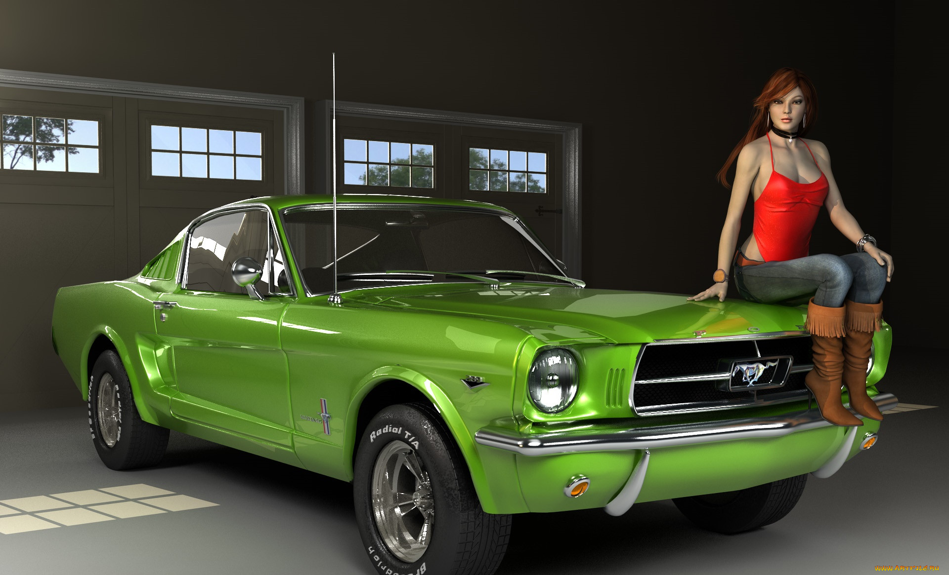 , 3d car&girl, , , , 